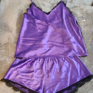 Victoria's Secret Purple Satin Pajama Set